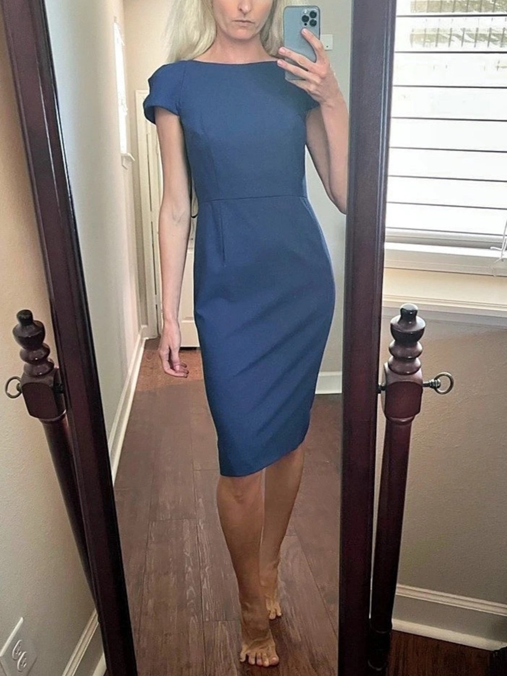 Antonio Melani Women's Blue Midi Dress Size 4 Like New